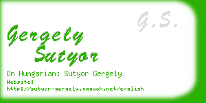 gergely sutyor business card